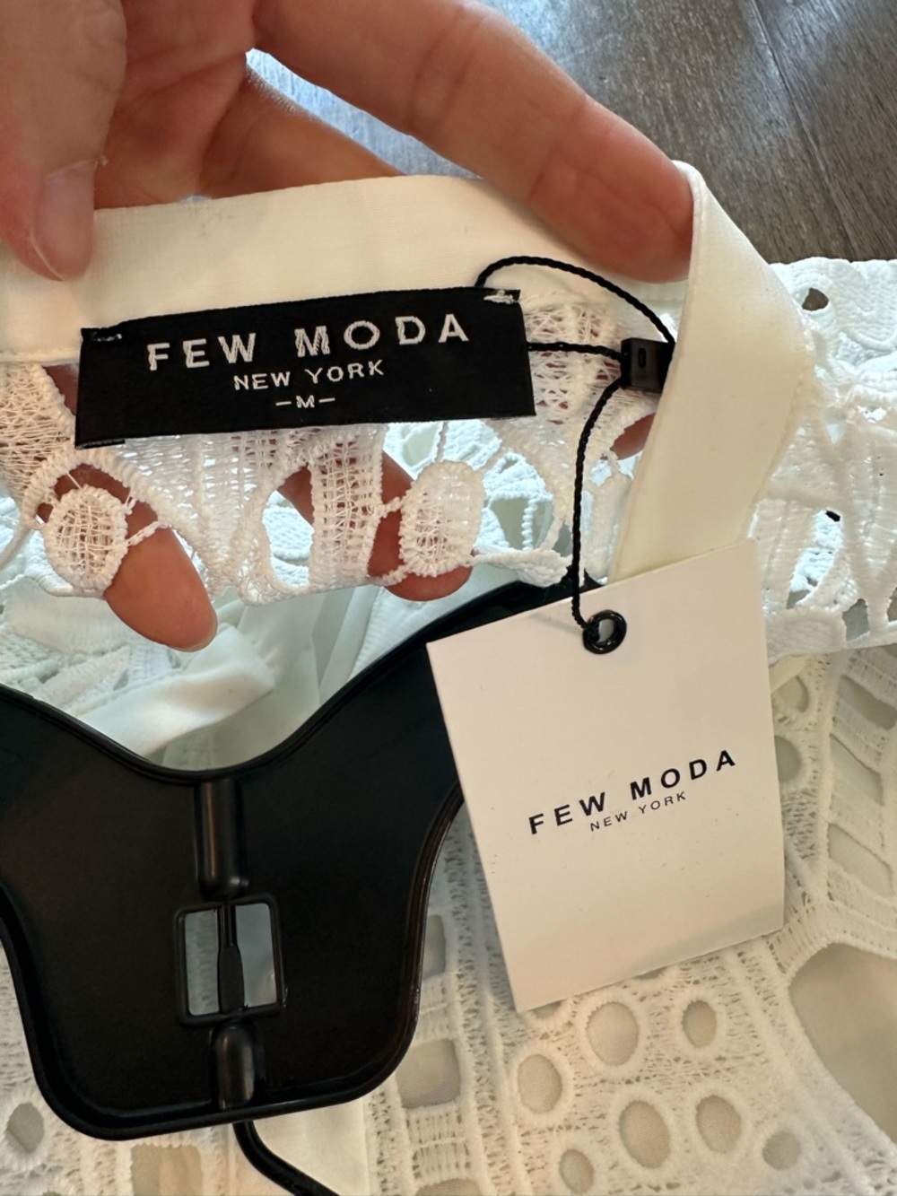 Few Moda White Lace Midi Dress - Picture 3 of 5